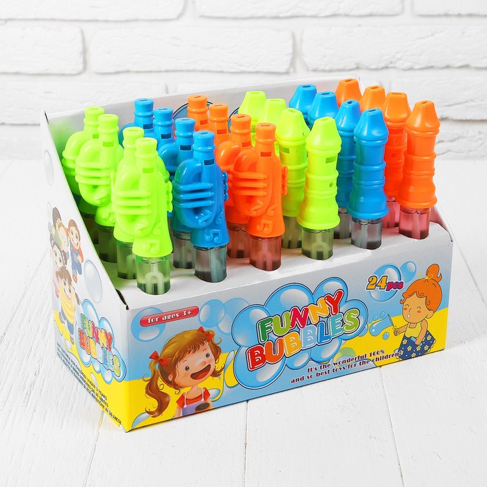 

Мыльные пузыри со свистком «Дудки», 40 мл, МИКС