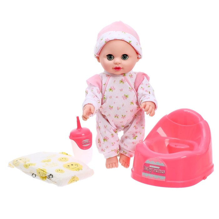 Пупс функциональный "Малыш" с аксессуарами, пьёт, писает, звуковые функции