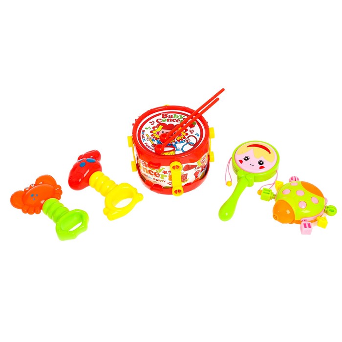 Набор музыкальных инструментов "Клоун", 5 предметов