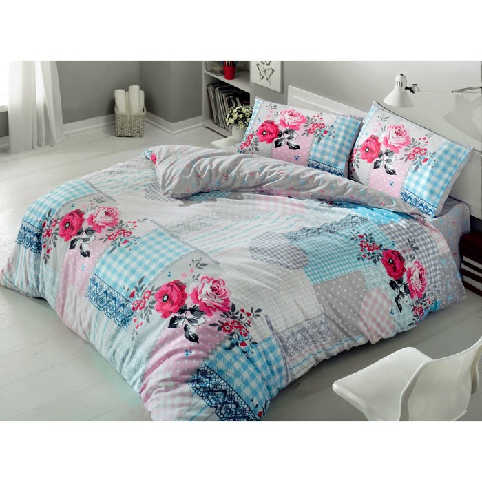 КПБ евро, 240х260 см, 200х220 см, 50х70 см-2 шт., ранфорс 1045-09