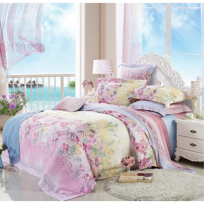 КПБ евро, 250х270 см, 200х220 см, 50х70 см, 70х70 см по 2 шт., тенсел TT6-1330-509