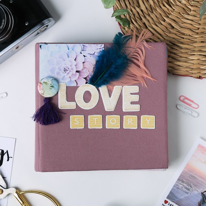 Набор для создания фотоальбома Love story, 15,7 х 15,7 х 2,5 см