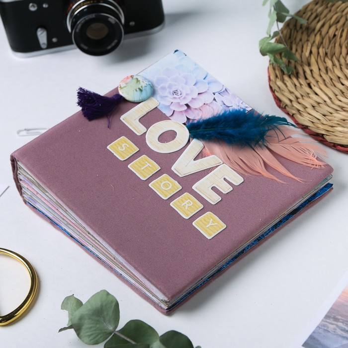 Набор для создания фотоальбома Love story, 15,7 х 15,7 х 2,5 см