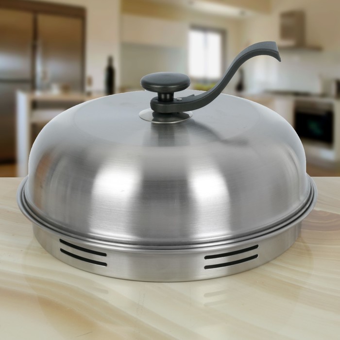 Сковорода 33 см "Гриль-газ", съемная ручка