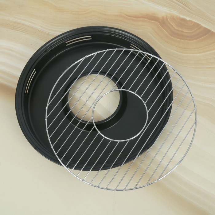 Сковорода 33 см "Гриль-газ", керамическое покрытие, съемная ручка