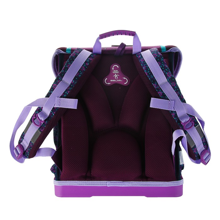 Ранец на замке Belmil Classy 36 х 32 х 19 см, Butterfly, сиреневый