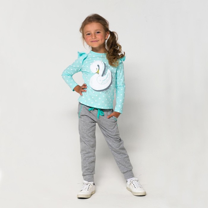 Брюки, серые, р-р 30 (98-104см) 3-4г., 95% хл., 5% эл.