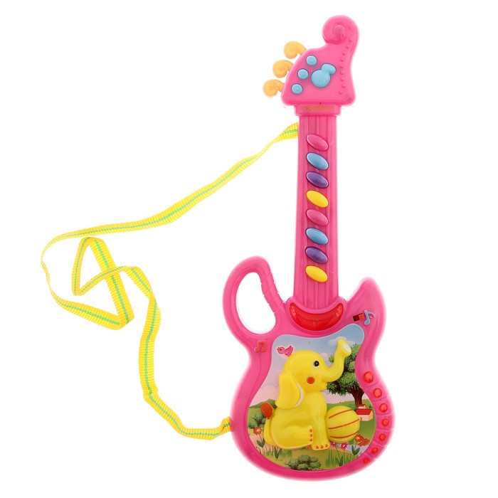 Игрушка музыкальная "Гитара забавные зверята", звуковые эффекты, МИКС