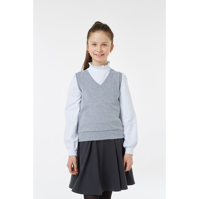 Жилет для девочки, рост 116 см, цвет меланж