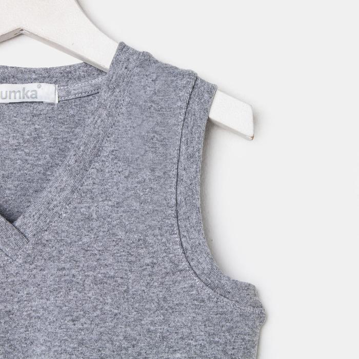 Жилет для девочки, рост 146 см, цвет меланж