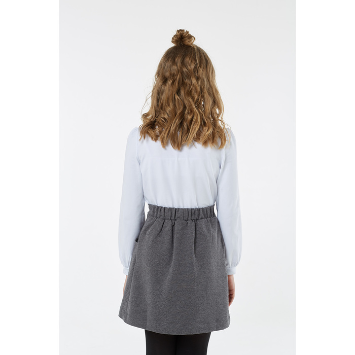 Блузка для девочки, рост 128 см, цвет белый