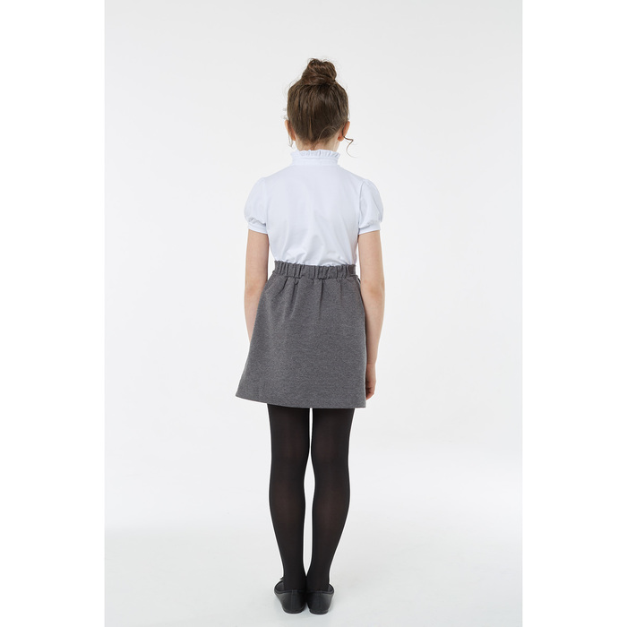 Блузка для девочки, рост 122 см, цвет белый