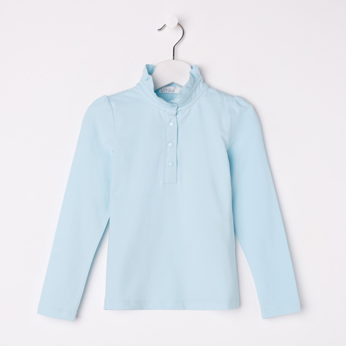 Блузка для девочки, рост 158 см, цвет голубой