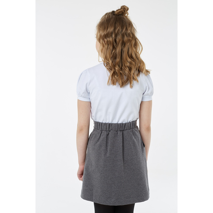 Блузка для девочки, рост 140 см, цвет белый