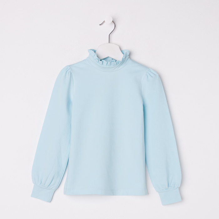 Блузка для девочки, рост 116 см, цвет голубой
