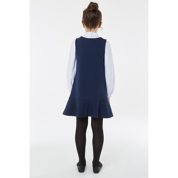 Сарафан для девочки, рост 134 см, цвет синий