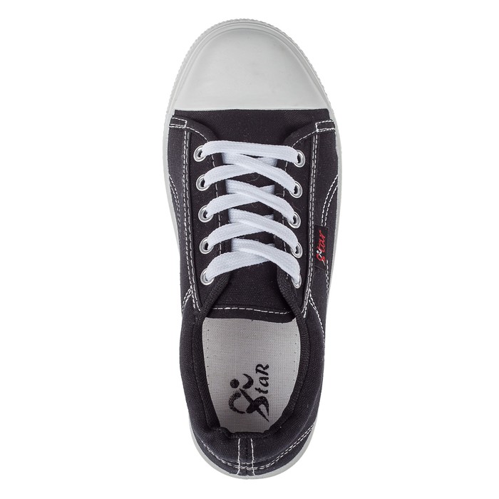 Кеды подростковые деним арт. КЕ-301, цвет чёрный, размер 38