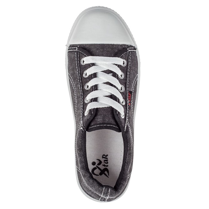 Кеды подростковые арт. КЕ-301, цвет чёрный, размер 40