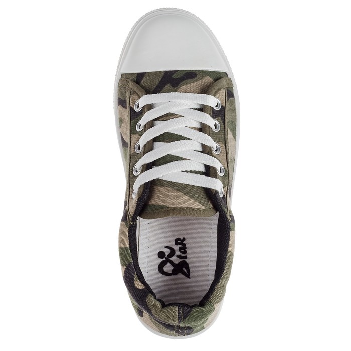 Кеды подростковые арт. КЕ-302, цвет хакки, размер 45