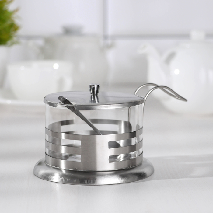 Сахарница 200 мл "Шарм", с ложкой