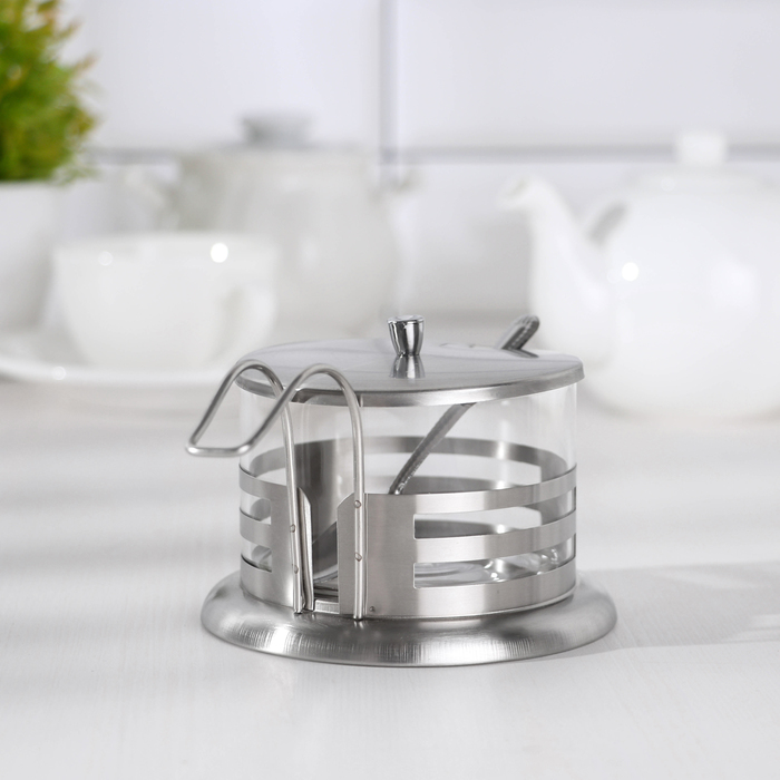 Сахарница 200 мл "Шарм", с ложкой