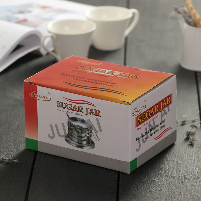 Сахарница 200 мл "Шарм", с ложкой