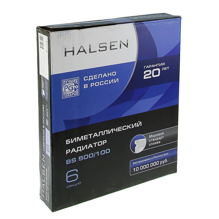 Радиатор биметаллический Halsen, 500х100, 6 секций