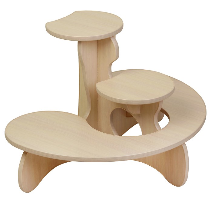 Полка для цветов Багира-2 800х550х520 Дуб выбеленный