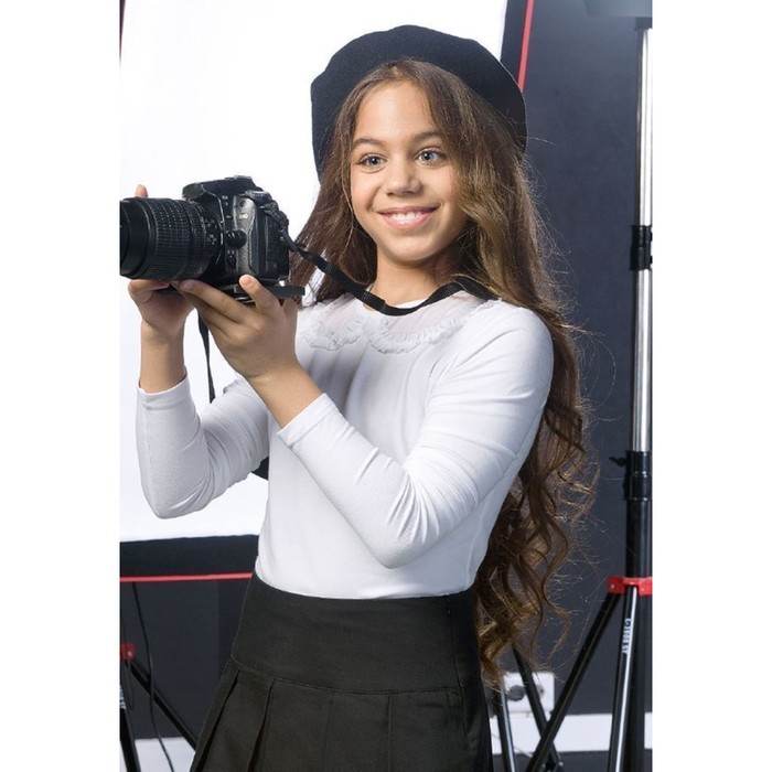 Джемпер для девочки, рост 146 см, цвет белый