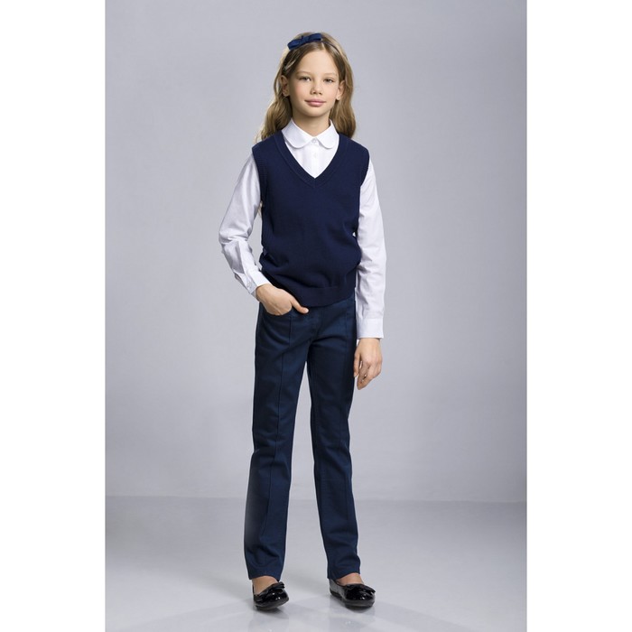 Жилет для девочки, рост 164 см, цвет синий