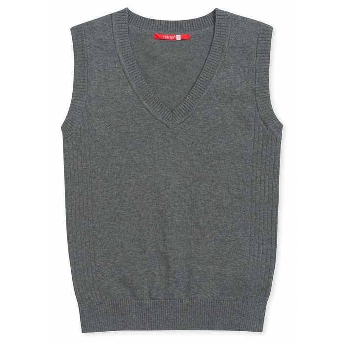 Жилет для девочки, рост 152 см, цвет серый