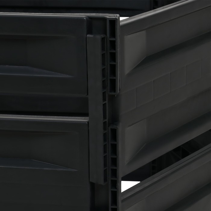 Компостер пластиковый, 600 л, 125 х 105 х 70 см, чёрный