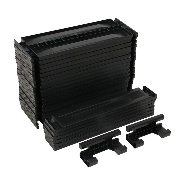 Компостер пластиковый, 800 л, 125 × 105 × 84 см, чёрный