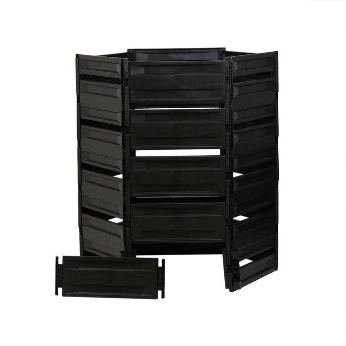 

Компостер пластиковый, 1 200 л, 125 × 105 × 140 см, чёрный