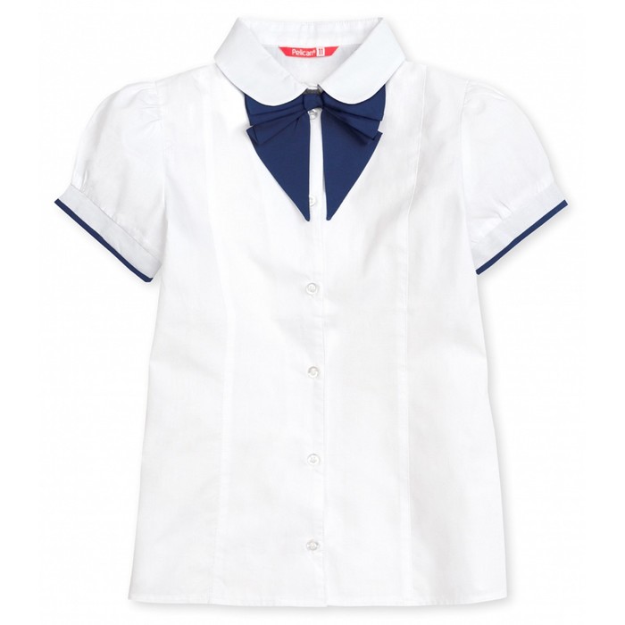 Блузка для девочки, рост 134 см, цвет белый