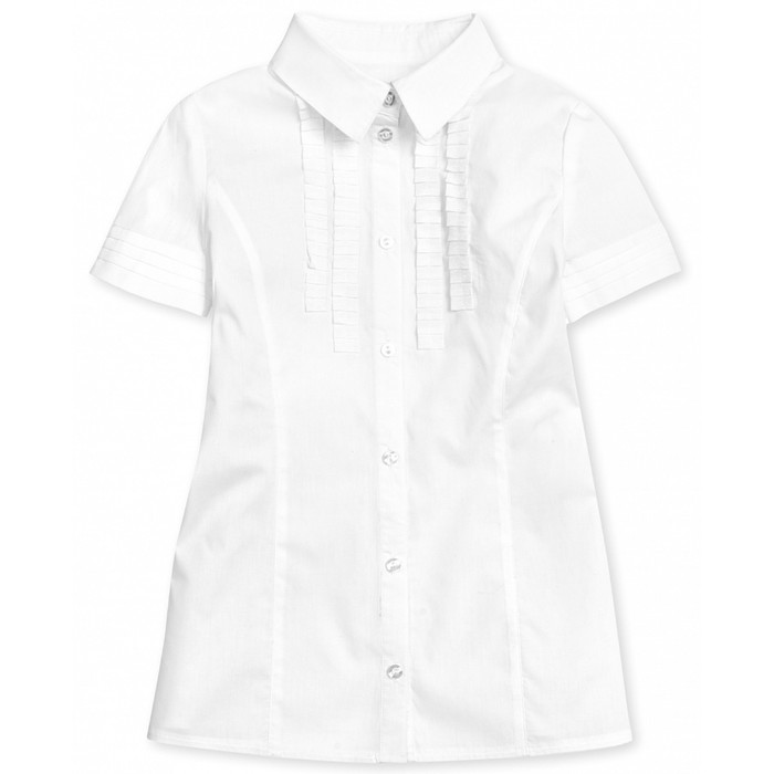 Блузка для девочки, рост 134 см, цвет белый