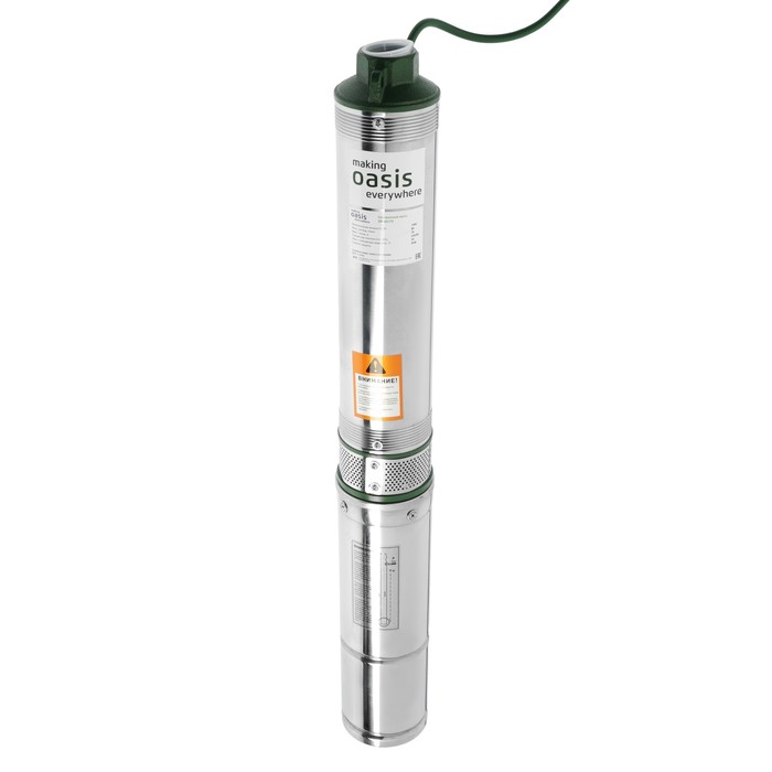 Насос скважинный Oasis SNI 85/70, центробежный, 750 Вт, напор 70 м, 85 л/мин, кабель 30 м