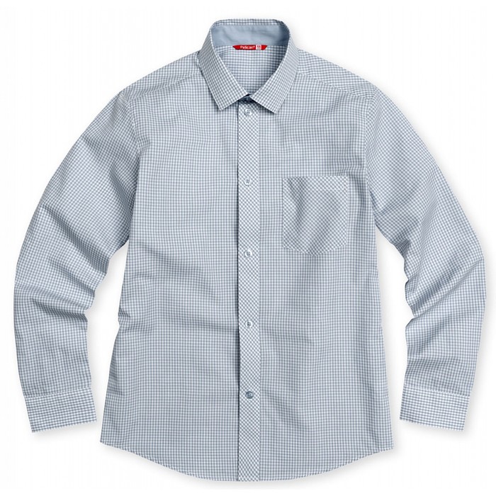 Сорочка верхняя для мальчика, рост 158 см, цвет серый