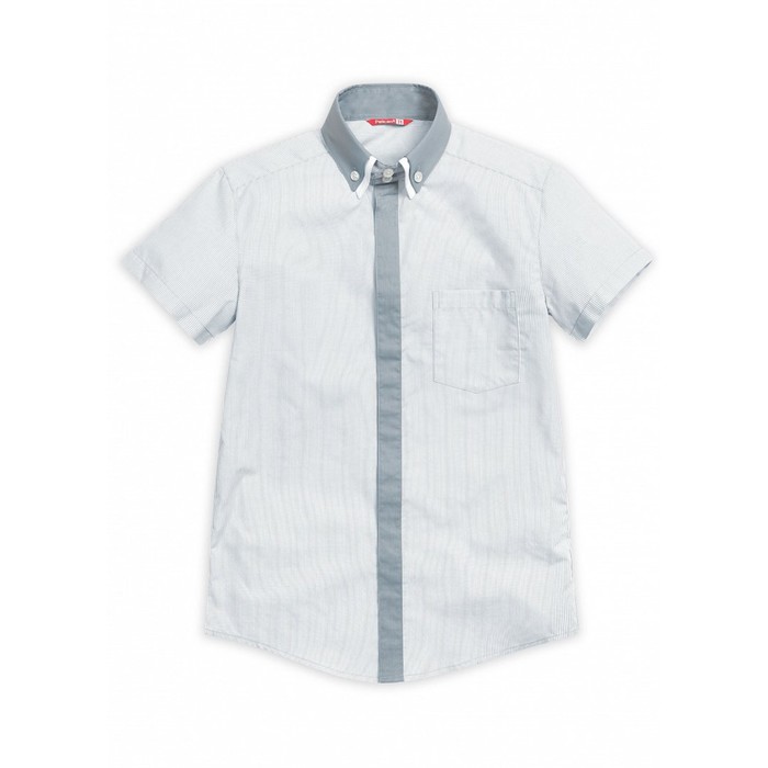 Сорочка верхняя для мальчика, рост 128 см, цвет серый