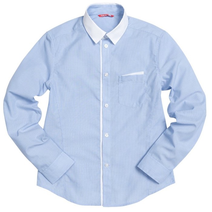 Сорочка верхняя для мальчика, рост 134 см, цвет голубой