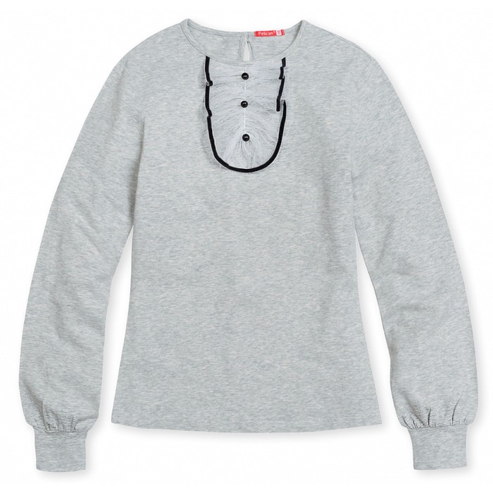 Джемпер для девочки, рост 158 см, цвет серый