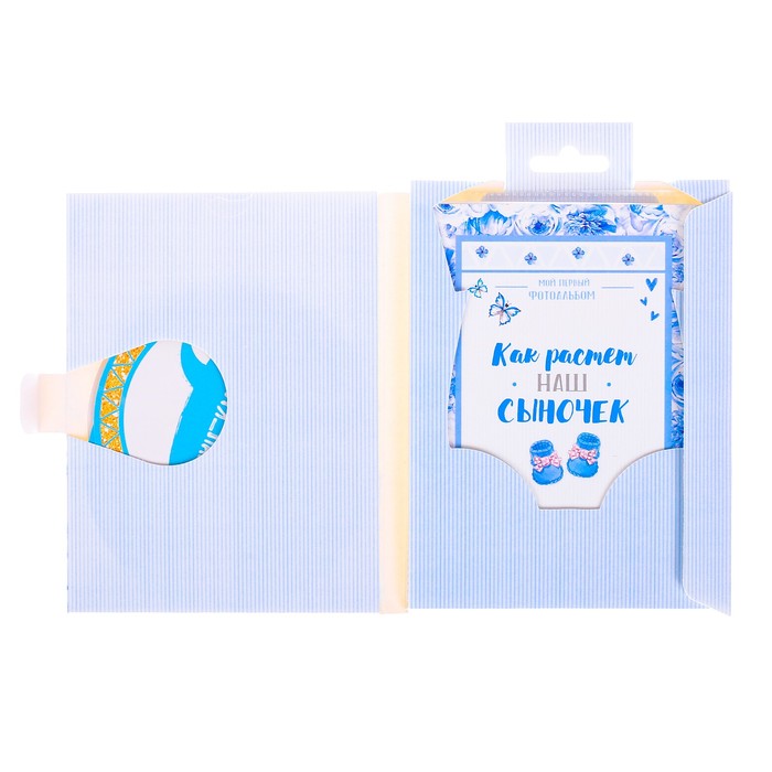 Подарочный набор "Самое большое счастье в жизни!": наклейки для фотографирования (12 шт.), фотоальбом на 36 фото