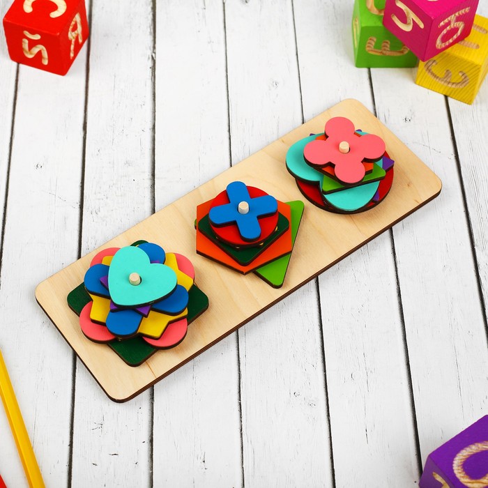 Логическая головоломка "Собери узор", 18 деталей