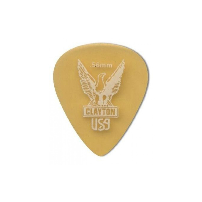 Набор медиаторов CLAYTON US56/12 - 0.56 mm ULTEM gold стандартные (12шт.) (золотистые)