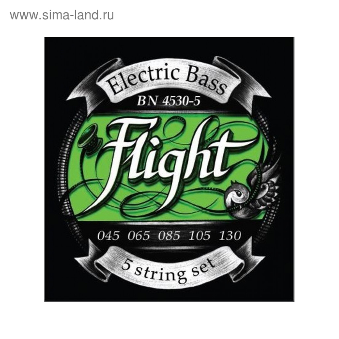 фото Струны flight bn4530-5 для 5ти стр. бас-гитары, 45-130, натяжение medium, обмотка никель