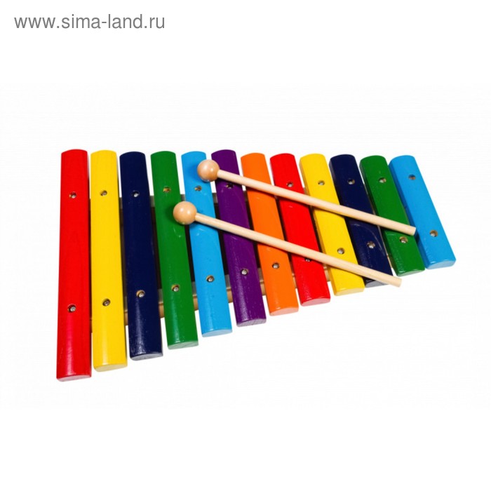 цена Ксилофон FLIGHT FX-12С  (12 нот), разноцветный, 2 палочки