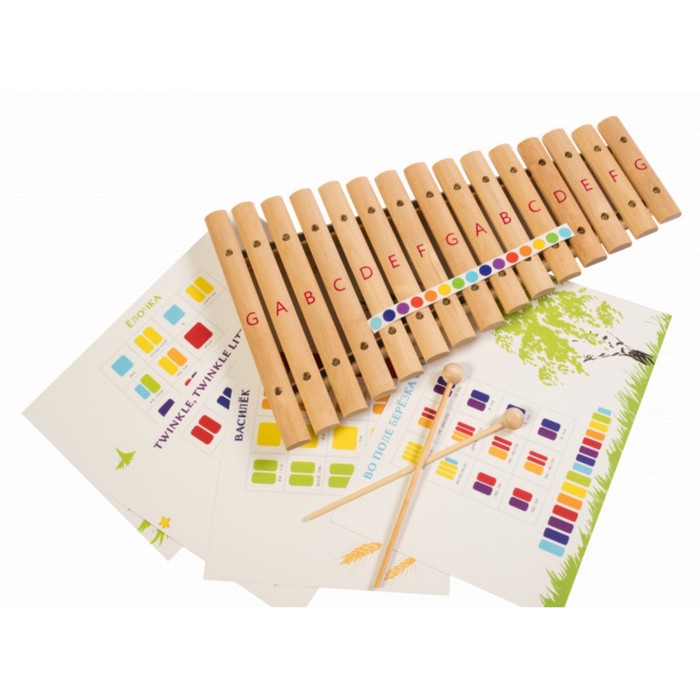 Ксилофон FLIGHT FX-15R В комплекте: (15 нот)- 1шт.,палочки-2шт. Состав: дерево, металл