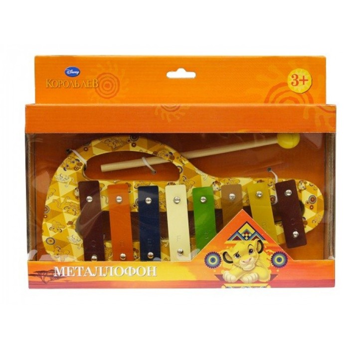 Металлофон FLIGHT DISNEY FDSN-5LK "Король Лев", 8 нот, 1 палочка, инструкция