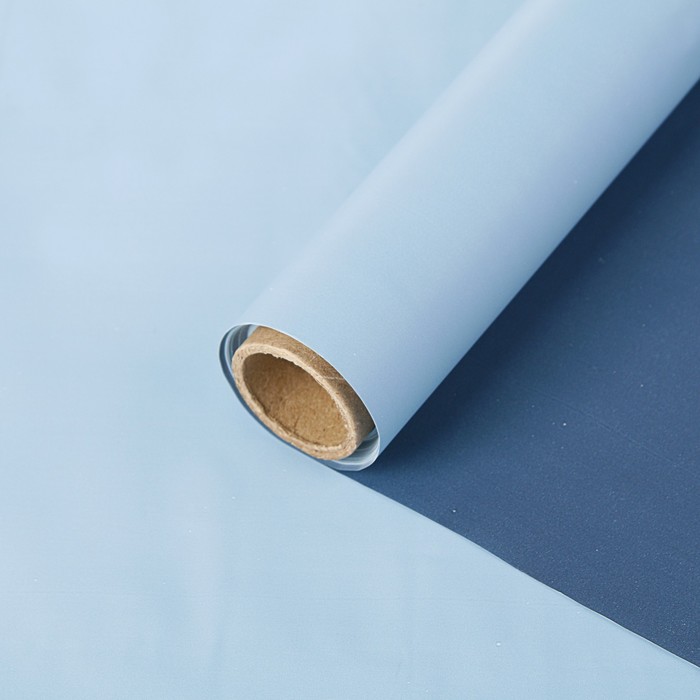 Пленка для цветов матовая "Светлый ниагара-темный ниагара", 55 мкм, 0,55 х 10 м