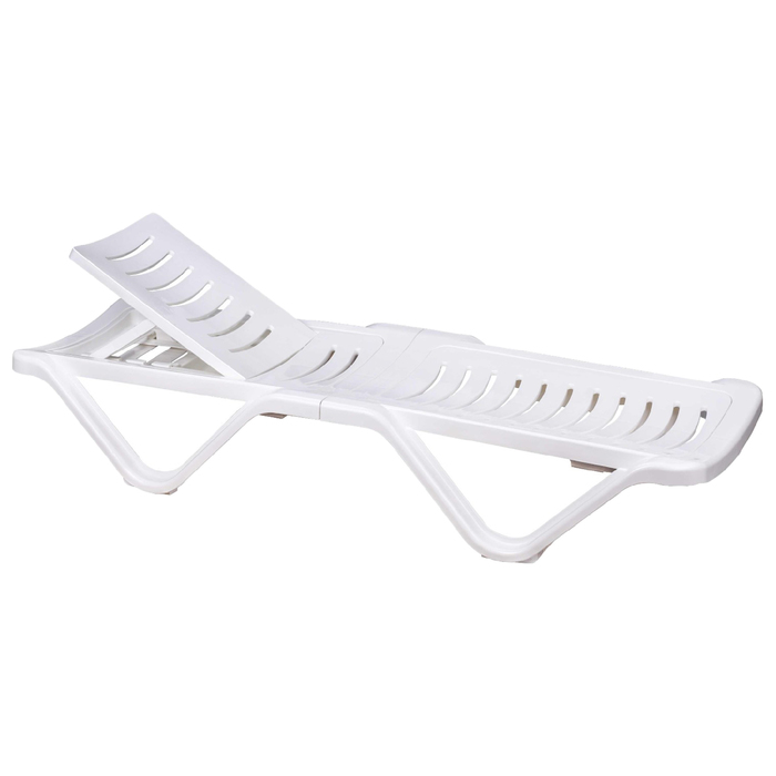 Шезлонг размер 1920х620х320, цвет белый